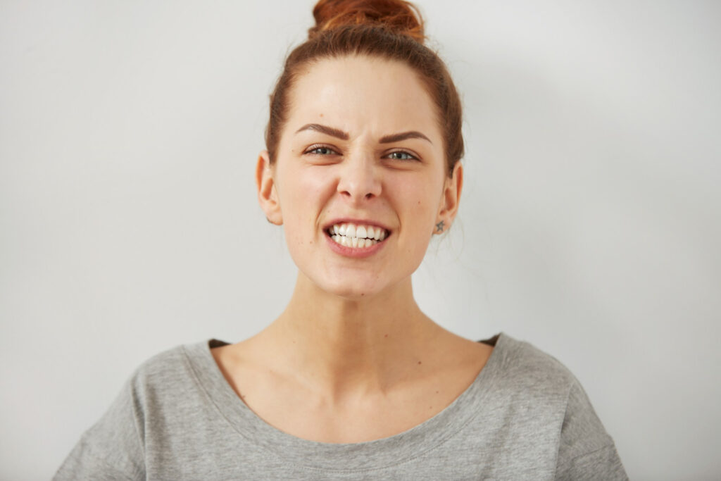 Worn-down teeth